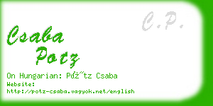 csaba potz business card